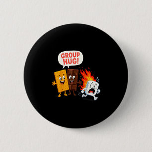 Funny s'mores marshmallow  2 inch round button
