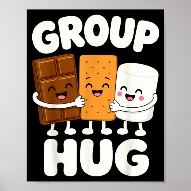 Funny s'mores marshmallow campfire  poster (Front)