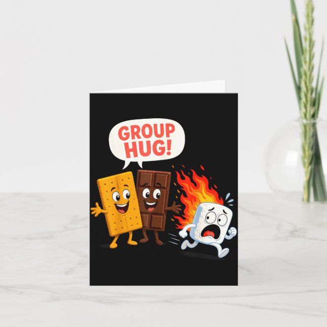 Funny s'mores marshmallow  card (Front)