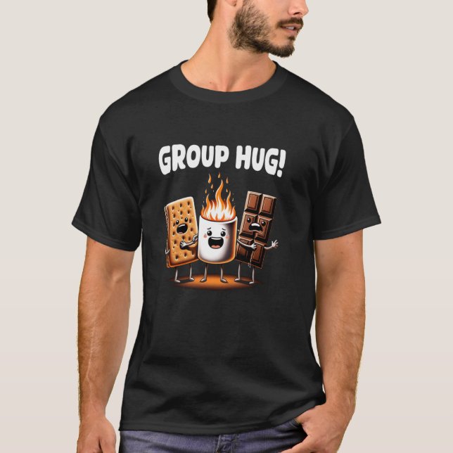 Funny Smores Marshmallow Chocolate Camping Group H T-Shirt (Front)