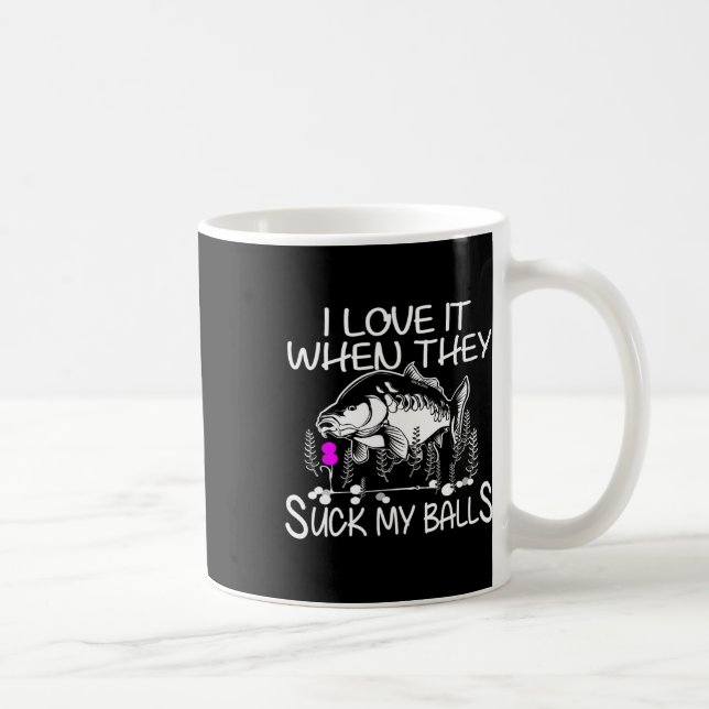 Funny Smutty Fisher Carp Fishing  Coffee Mug (Right)
