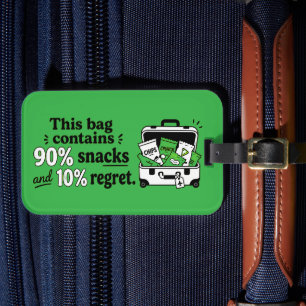 Funny Snack Lover Humourous Travel Luggage Tag 