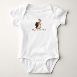 funny snail baby bodysuit