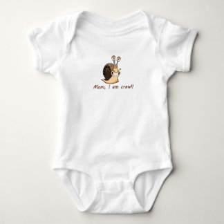 funny snail baby bodysuit