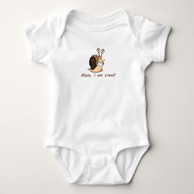 funny snail baby bodysuit (Front)