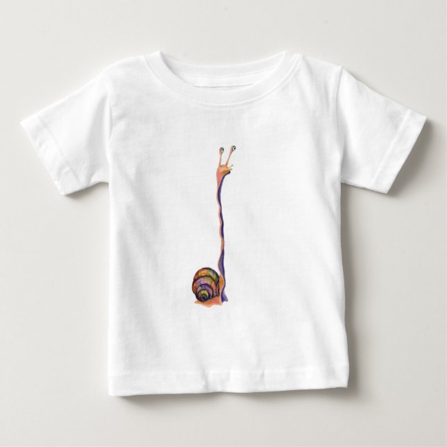 Funny Snail Baby T-Shirt (Front)