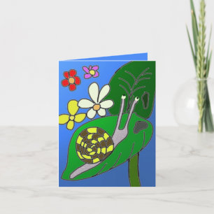 Funny Snail Editable  Card