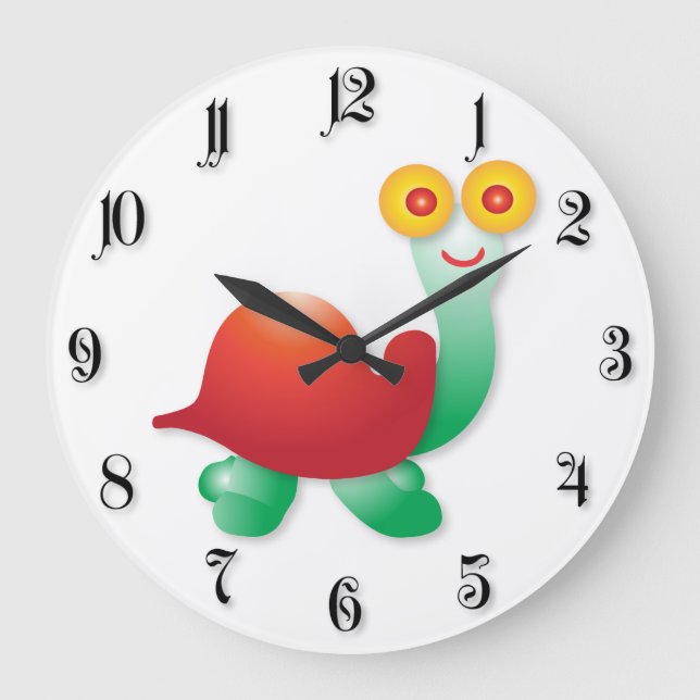 Funny snail large clock (Front)