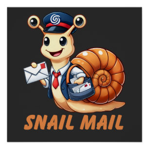 funny snail mail t-shirts Snail Lover Poster