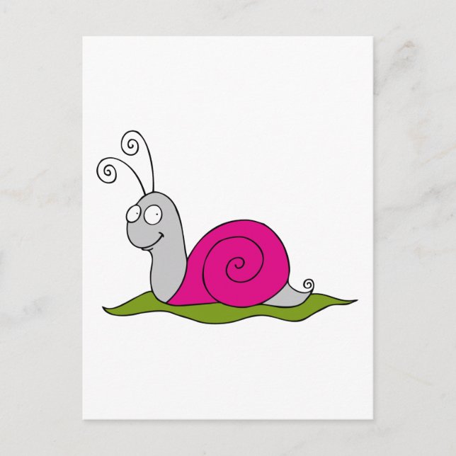 funny snail postcard (Front)
