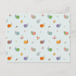 Funny snails postcard