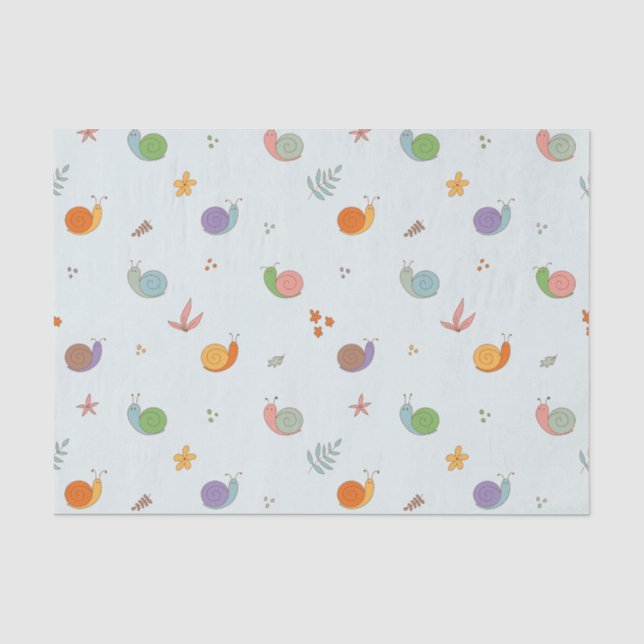 Funny snails tissue paper (Front)