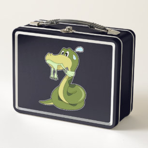 Funny Snake Metal Lunch Box