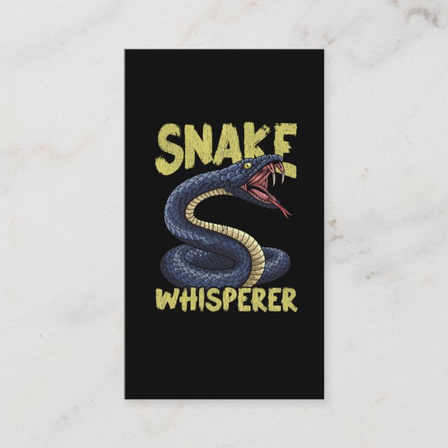 Funny Snake Whisperer Animal Reptile Owner Business Card (Front)