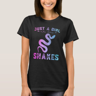Funny Snakes Lover Girls Just A Girl Who Loves Sna T-Shirt
