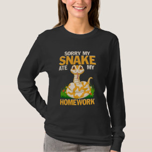Funny Snakes Sorry My Snake Ate My Homework Python T-Shirt