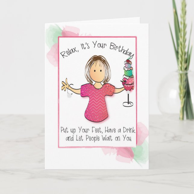 Funny Snarky Humourous Personalized Birthday  Card (Front)