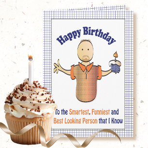 Funny Snarky mignonne carte d'anniversaire pour lu