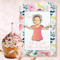 Funny Snarky Sarcastic Lady Cartoon 70th Birthday 