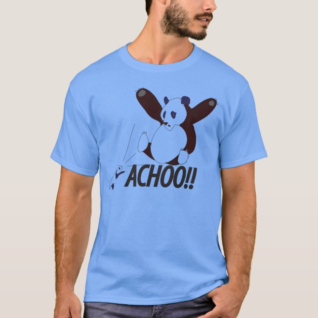Funny Sneezing Panda T-Shirt (Front)