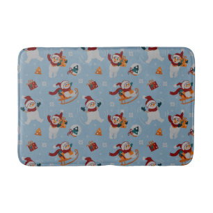 Funny snow Angel  Bath Mat