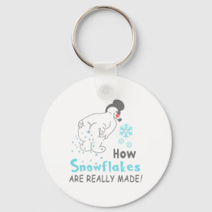 Funny Snow How Snowflakes Are Really Made  Keychain