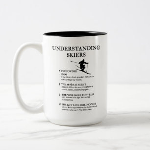 Funny Snow Sport Humour for Powder Addicts Two-Tone Coffee Mug