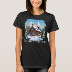 Funny Snow wooden House for Cabin and cosy Place L T-Shirt