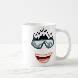 Funny Snowboard Snowboarder Skiing Face Funny Ski  Coffee Mug