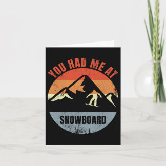 Funny Snowboarder Joke Snowboard Enthusiast Winter Card