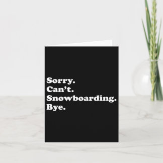 Funny Snowboarding Gift For Men Women Boys Or Girl Card