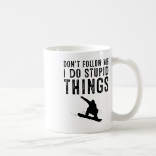 Funny Snowboarding Gift Men Women Cute Snowboarder Coffee Mug