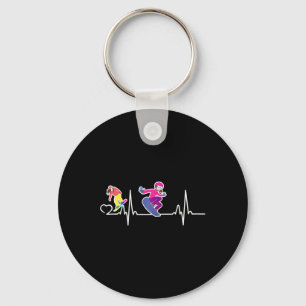 Funny Snowboarding Graphic Her Women Girl Snowboar Keychain