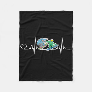 Funny Snowboarding Graphic Snowboarder Design Fleece Blanket