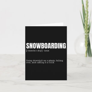 Funny Snowboarding Hob Card