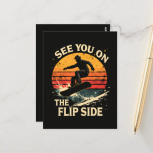 Funny Snowboarding - See You On The Flip Side Postcard