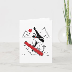 Funny Snowboarding Shirt - Snow Boarder Lovers Gif Card