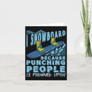 Funny Snowboarding Snowboard Snowboarder Gift  Card