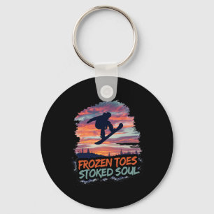 Funny Snowboarding Snowboarder Life Winter Sports Keychain