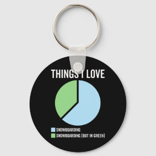 Funny Snowboarding Sport Hob  Keychain