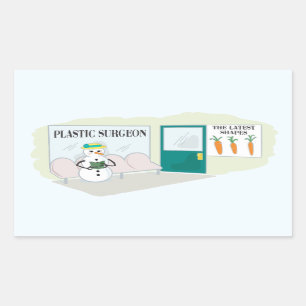 Funny snowman at doctor's office sticker