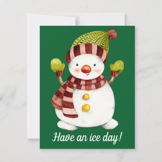 Funny Snowman Christmas Card (Front)
