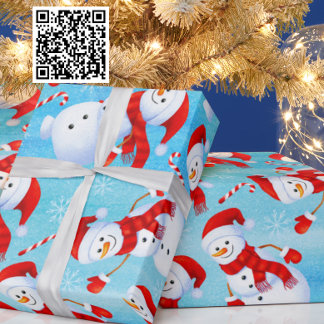 Funny Snowman Christmas Pattern Wrapping Paper