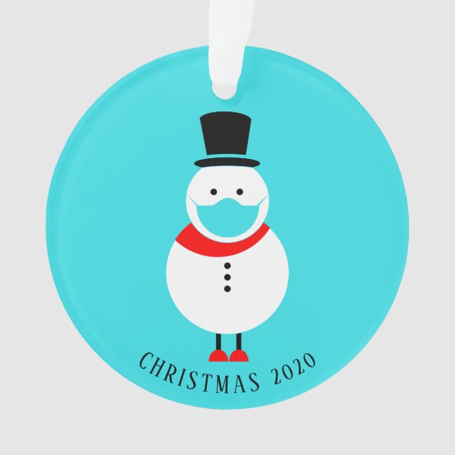 Funny Snowman dans le Masque Visage Noël Personnal (devant)