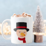 Funny Snowman Face Christmas Mug<br><div class="desc">Get ready to melt hearts and spark smiles with this personalized snowman face mug! Just upload a photo and instantly transform your loved one into a jolly snowman with a carrot nose, top hat, and scarf. A charming holiday gift for kids, parents, or teachers—perfect for sipping cocoa, eggnog, or coffee...</div>