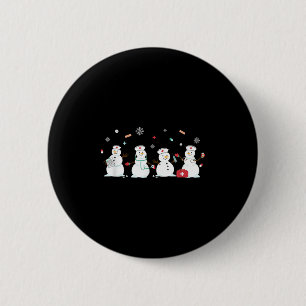 Funny Snowman Nurse Christmas Healthcare Holiday N 2 Inch Round Button