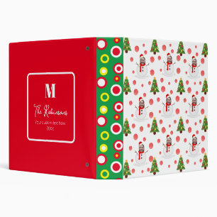 Funny Snowman Photo Face Personalized Binder