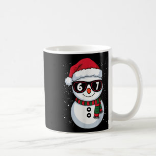 Funny Snowman Six Seven Christmas 67 Meme Gen Alph Coffee Mug