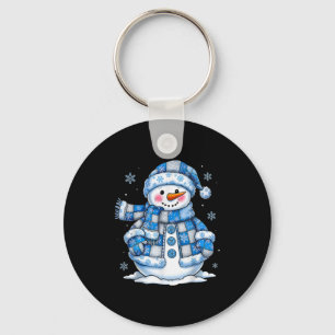 Funny Snowman Snowflake Merry Christmas Xmas Famil Keychain