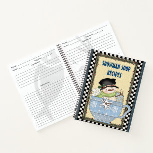 Funny snowman soup Christmas recipe book